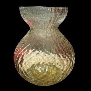 Vintage hyacinth bulb forcing vase, amber, textured,excellent condition, vintage